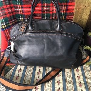 Longchamp xcross shoulder leather bag